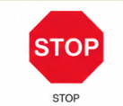 Stop completely before proceeding
